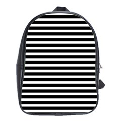 Horizontal Stripes Black School Bags (xl) 