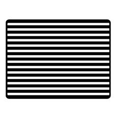 Horizontal Stripes Black Double Sided Fleece Blanket (small)  by Mariart