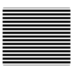 Horizontal Stripes Black Double Sided Flano Blanket (small)  by Mariart