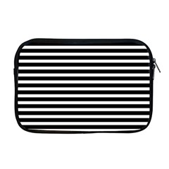 Horizontal Stripes Black Apple Macbook Pro 17  Zipper Case by Mariart