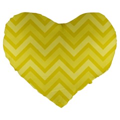 Zig Zags Pattern Large 19  Premium Heart Shape Cushions