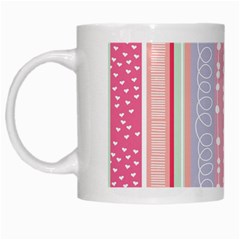 Heart Love Valentine Polka Dot Pink Blue Grey Purple Red White Mugs by Mariart