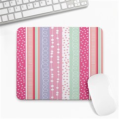 Heart Love Valentine Polka Dot Pink Blue Grey Purple Red Large Mousepads by Mariart