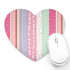 Heart Love Valentine Polka Dot Pink Blue Grey Purple Red Heart Mousepads