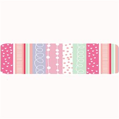 Heart Love Valentine Polka Dot Pink Blue Grey Purple Red Large Bar Mats