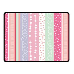 Heart Love Valentine Polka Dot Pink Blue Grey Purple Red Fleece Blanket (small)