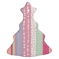 Heart Love Valentine Polka Dot Pink Blue Grey Purple Red Ornament (christmas Tree)  by Mariart