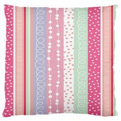 Heart Love Valentine Polka Dot Pink Blue Grey Purple Red Large Cushion Case (one Side) by Mariart