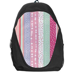 Heart Love Valentine Polka Dot Pink Blue Grey Purple Red Backpack Bag by Mariart