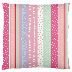 Heart Love Valentine Polka Dot Pink Blue Grey Purple Red Standard Flano Cushion Case (one Side) by Mariart