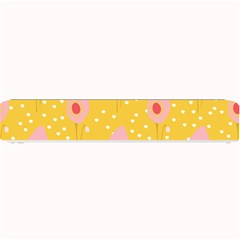 Flower Floral Tulip Leaf Pink Yellow Polka Sot Spot Small Bar Mats by Mariart