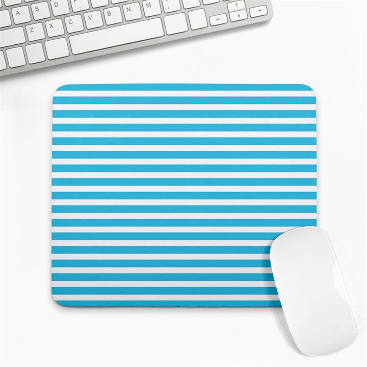 Horizontal Stripes Blue Large Mousepads