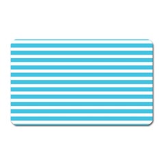 Horizontal Stripes Blue Magnet (rectangular) by Mariart