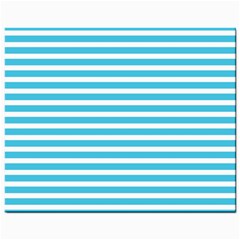 Horizontal Stripes Blue Mini Button Earrings by Mariart