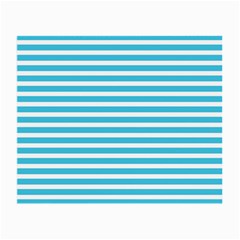 Horizontal Stripes Blue Small Glasses Cloth (2-side) by Mariart