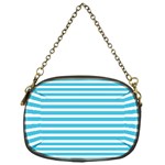 Horizontal Stripes Blue Chain Purses (One Side)  Front