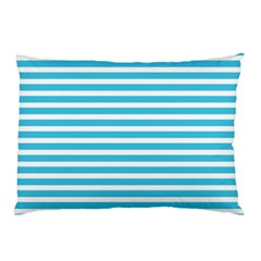 Horizontal Stripes Blue Pillow Case by Mariart