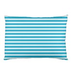 Horizontal Stripes Blue Pillow Case 26.62 x18.9  Pillow Case