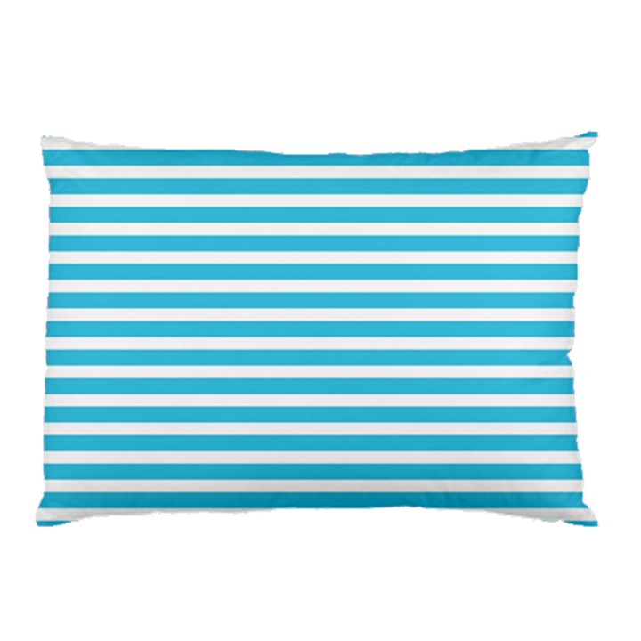 Horizontal Stripes Blue Pillow Case