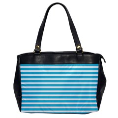 Horizontal Stripes Blue Office Handbags