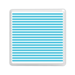 Horizontal Stripes Blue Memory Card Reader (square)  by Mariart