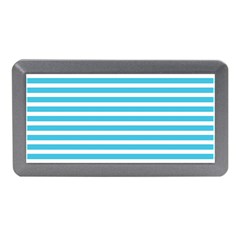 Horizontal Stripes Blue Memory Card Reader (mini) by Mariart