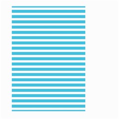 Horizontal Stripes Blue Large Garden Flag (two Sides)