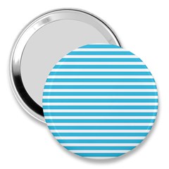 Horizontal Stripes Blue 3  Handbag Mirrors by Mariart