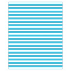 Horizontal Stripes Blue Drawstring Bag (small) by Mariart