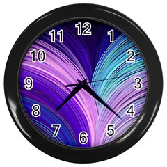 Color Purple Blue Pink Wall Clocks (black) by Mariart