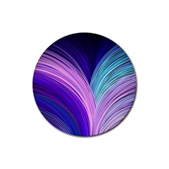 Color Purple Blue Pink Rubber Round Coaster (4 Pack)  by Mariart