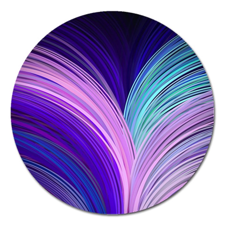 Color Purple Blue Pink Magnet 5  (Round)