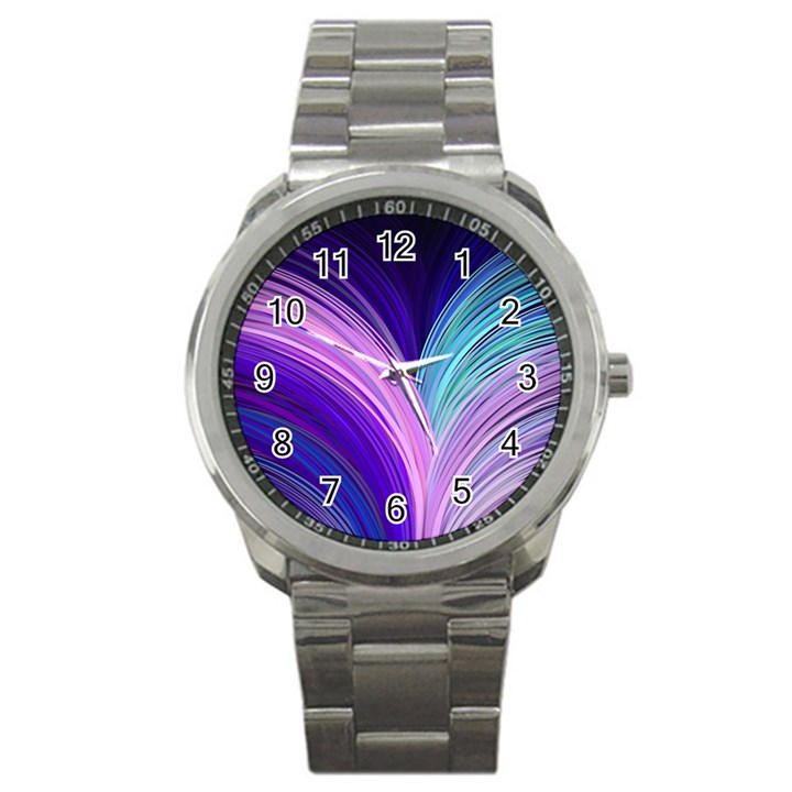 Color Purple Blue Pink Sport Metal Watch