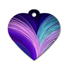 Color Purple Blue Pink Dog Tag Heart (one Side) by Mariart