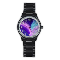 Color Purple Blue Pink Stainless Steel Round Watch