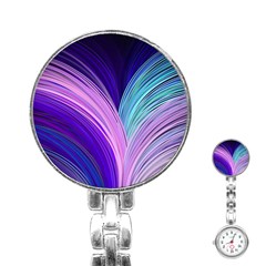 Color Purple Blue Pink Stainless Steel Nurses Watch by Mariart