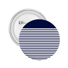 Horizontal Stripes Blue White Line 2 25  Buttons by Mariart