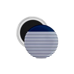 Horizontal Stripes Blue White Line 1 75  Magnets