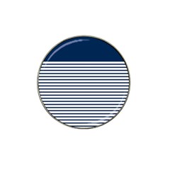 Horizontal Stripes Blue White Line Hat Clip Ball Marker (4 Pack) by Mariart