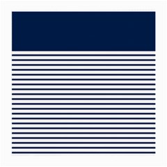 Horizontal Stripes Blue White Line Medium Glasses Cloth (2-side) by Mariart