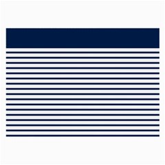 Horizontal Stripes Blue White Line Large Glasses Cloth by Mariart