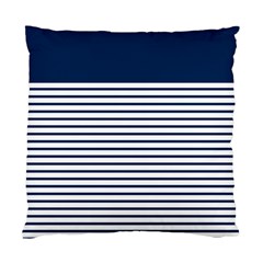 Horizontal Stripes Blue White Line Standard Cushion Case (one Side) by Mariart