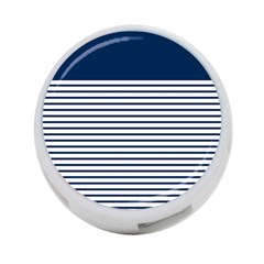 Horizontal Stripes Blue White Line 4-port Usb Hub (one Side) by Mariart