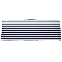 Horizontal Stripes Blue White Line Body Pillow Case Dakimakura (two Sides) by Mariart