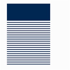 Horizontal Stripes Blue White Line Large Garden Flag (two Sides)