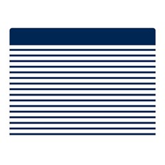 Horizontal Stripes Blue White Line Double Sided Flano Blanket (mini)  by Mariart