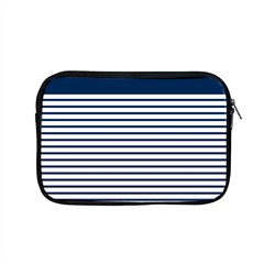 Horizontal Stripes Blue White Line Apple Macbook Pro 15  Zipper Case by Mariart