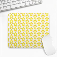 Yellow Orange Star Space Light Large Mousepads by Mariart