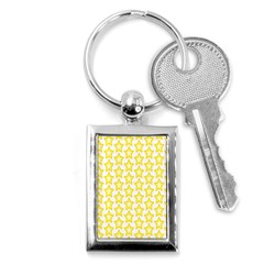 Yellow Orange Star Space Light Key Chains (rectangle)  by Mariart