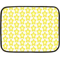 Yellow Orange Star Space Light Double Sided Fleece Blanket (mini)  by Mariart